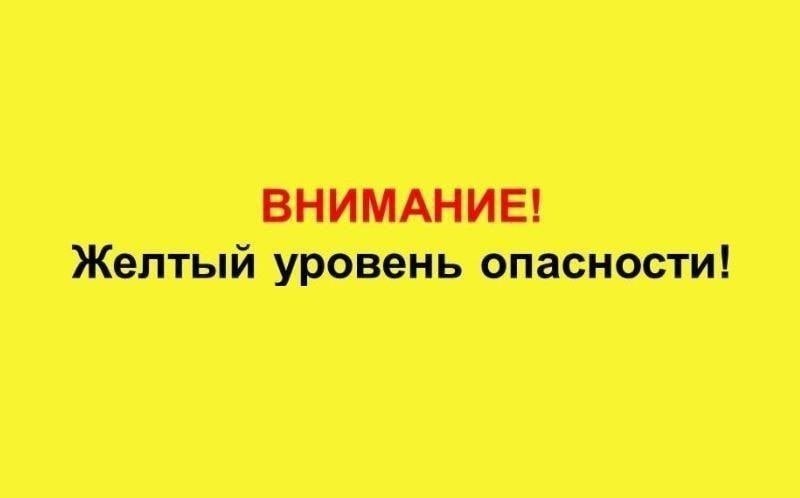 Внимание! Желтый уровень опасности.