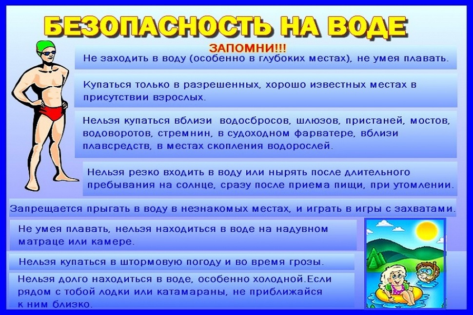 Безопасность на воде. Памятка..